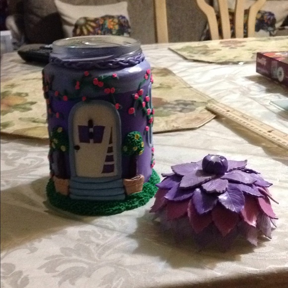Polymer clay fairy house jar - Picture 7 of 7